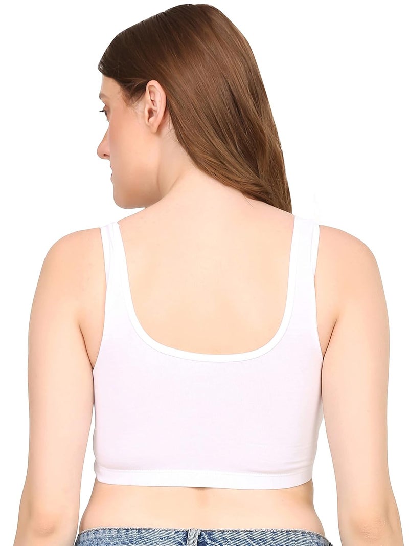 Mysha Cotton Full Coverage Non Padded Wire Free Air Sports Bra for Women (Pack of 2) - Image 5